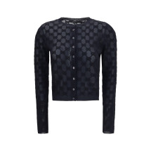 GG all-over viscose crepe Cardigan
