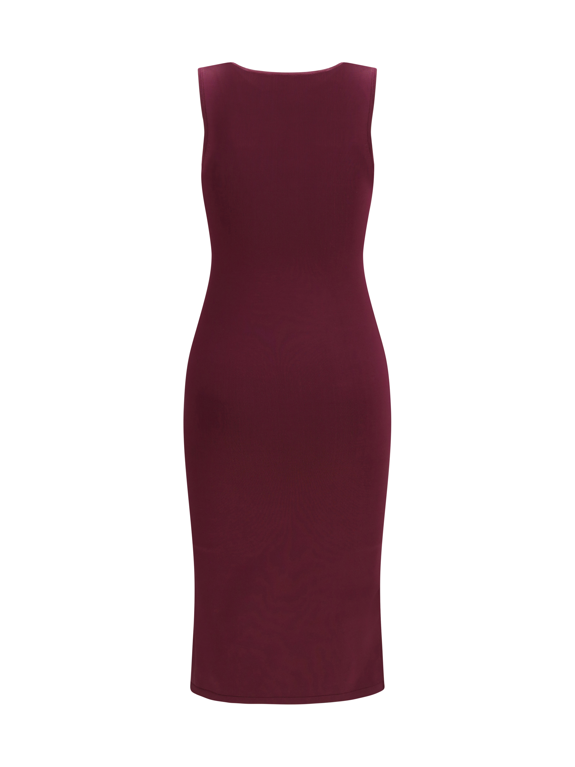 Sleeveless slim-fit long silk Dress
