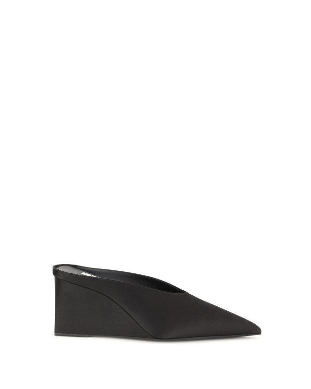 Satin wedge Mules