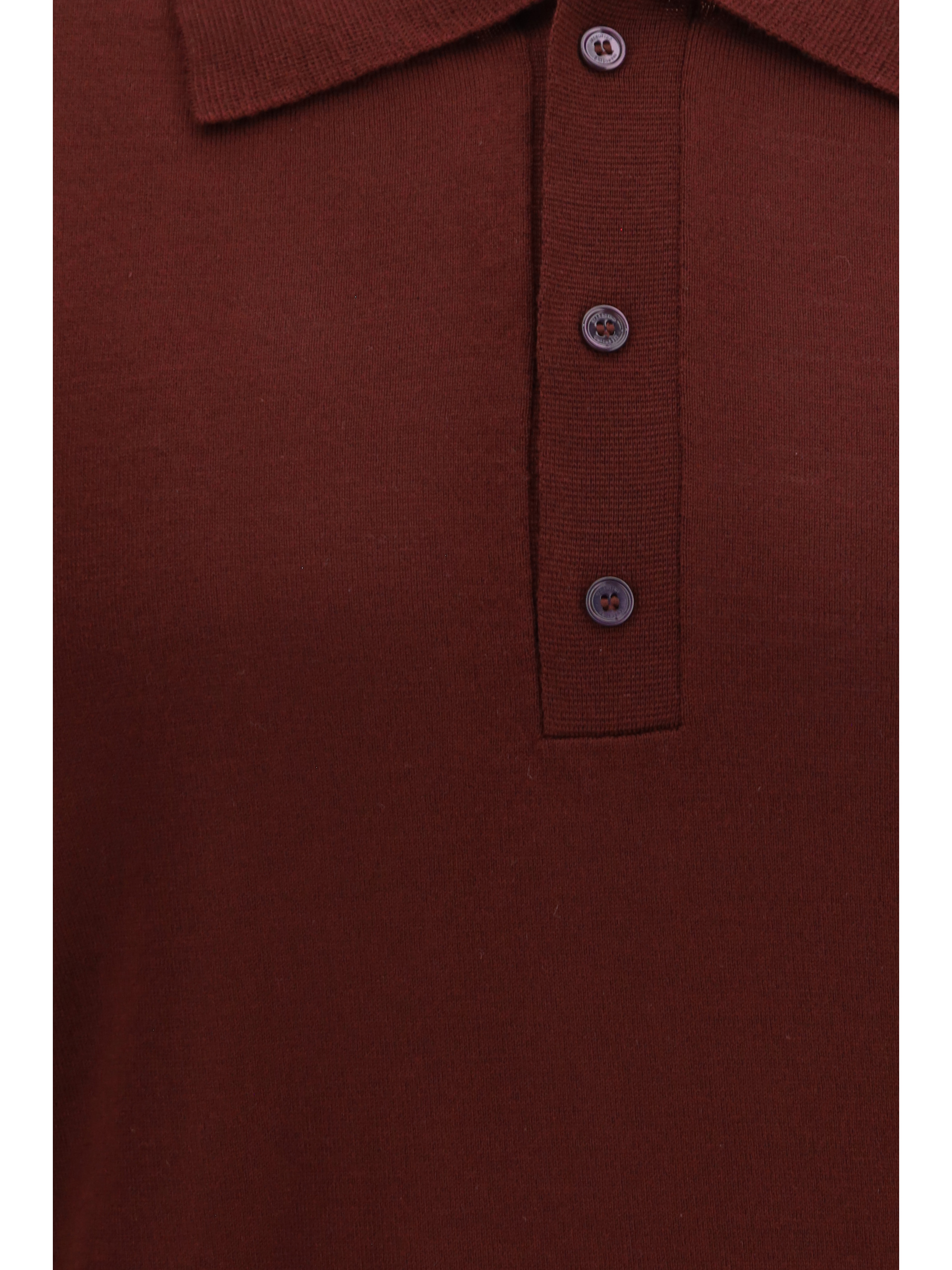 Wool Polo with VLogo embroidery