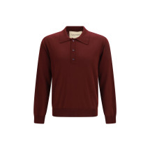 Wool Polo with VLogo embroidery