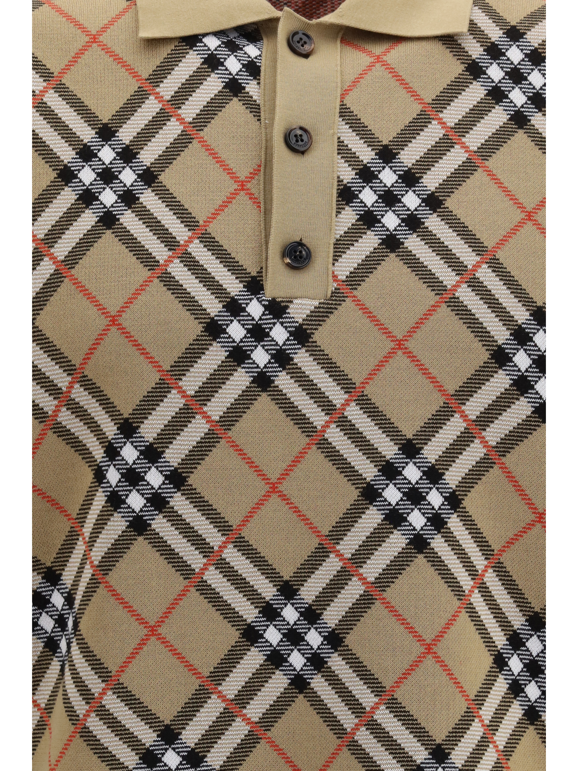 Check cotton blend Polo Shirt