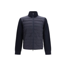Cardigan with padded zip closure