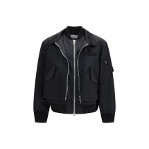 Cotton chino and nylon twill double Jacket