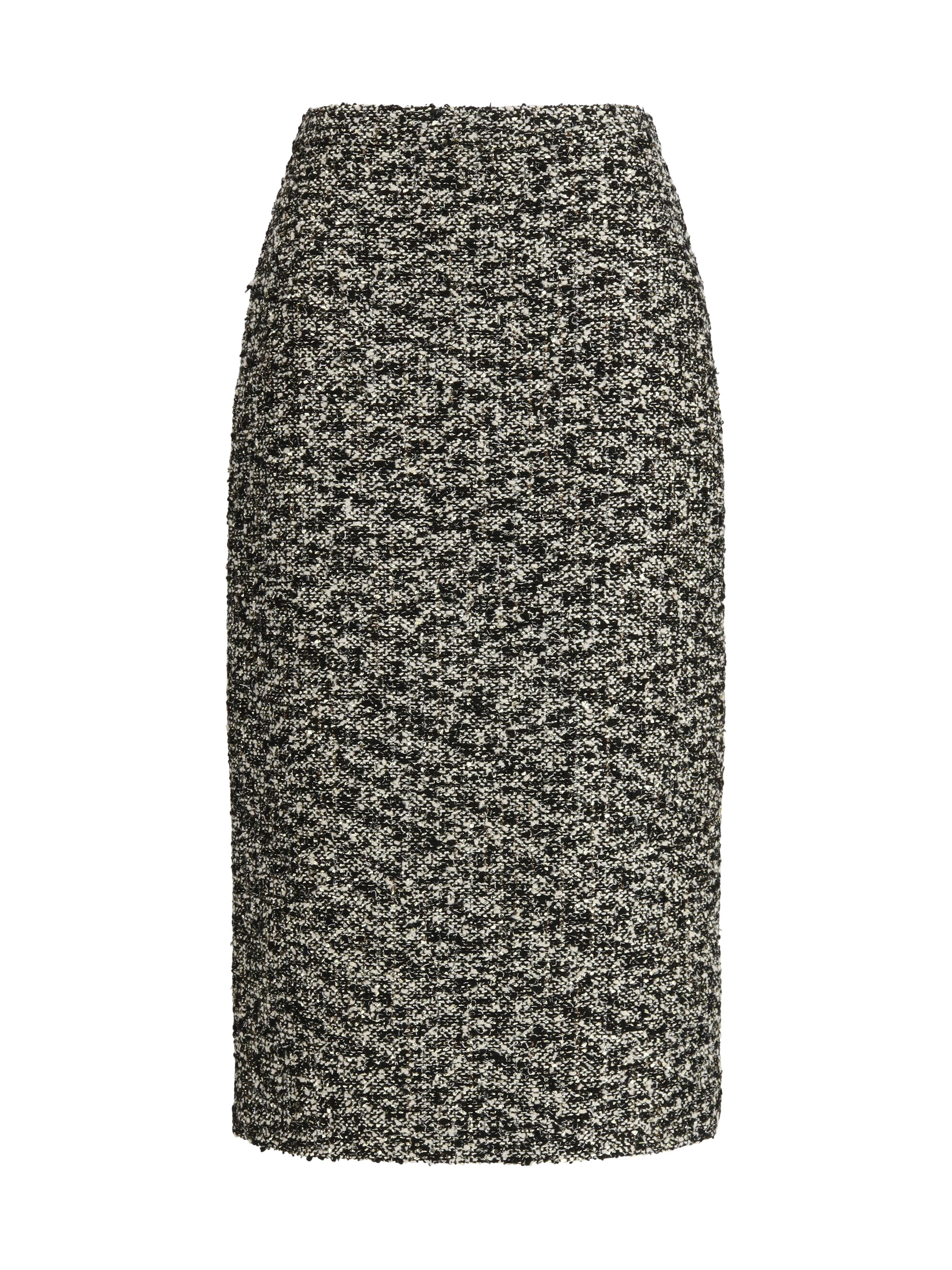 Midi Skirt in laminated bouclé fabric