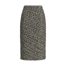 Midi Skirt in laminated bouclé fabric