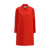 Cotton gabardine Coat with classic collar