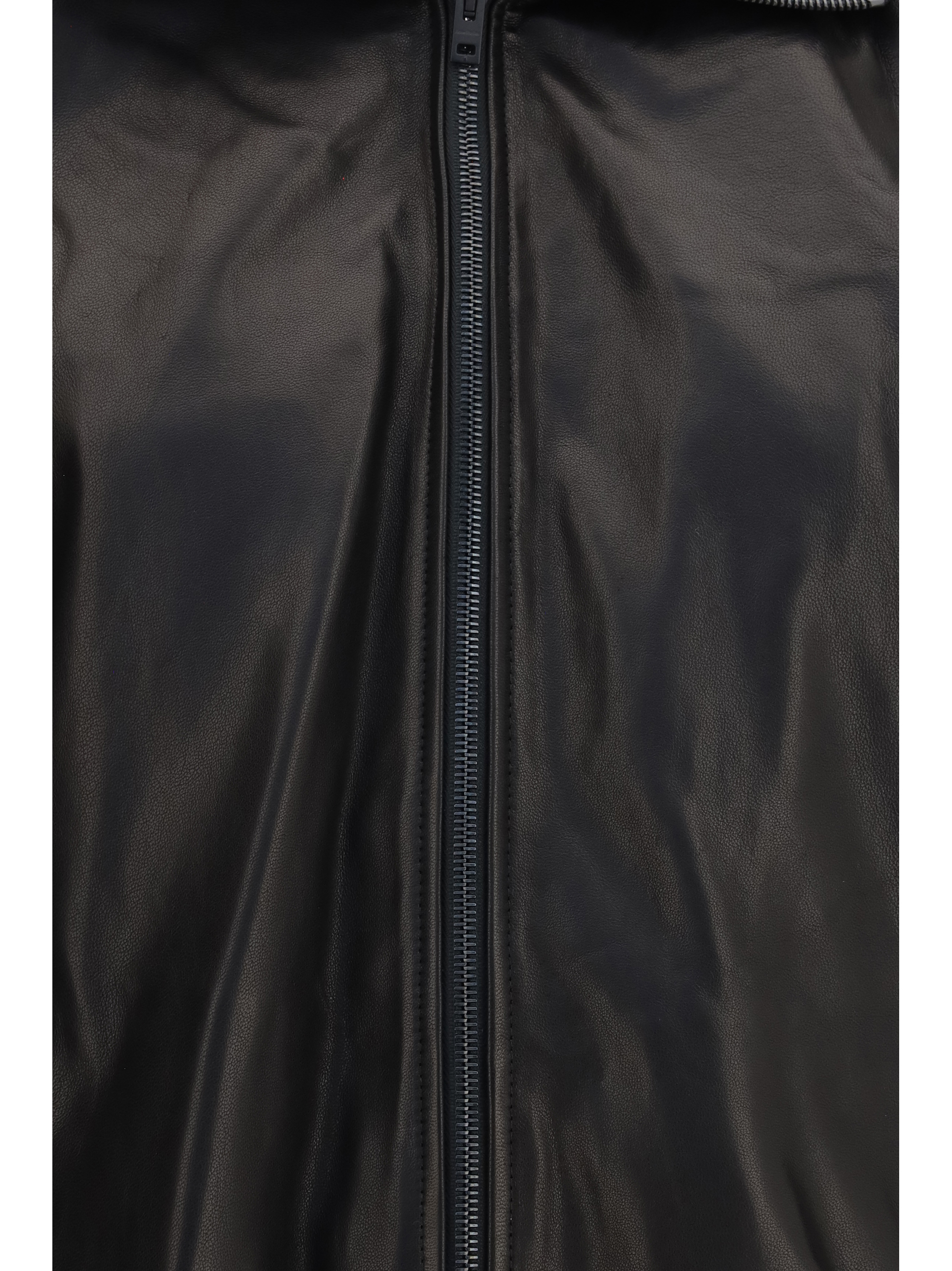 Leather Jacket with high collar