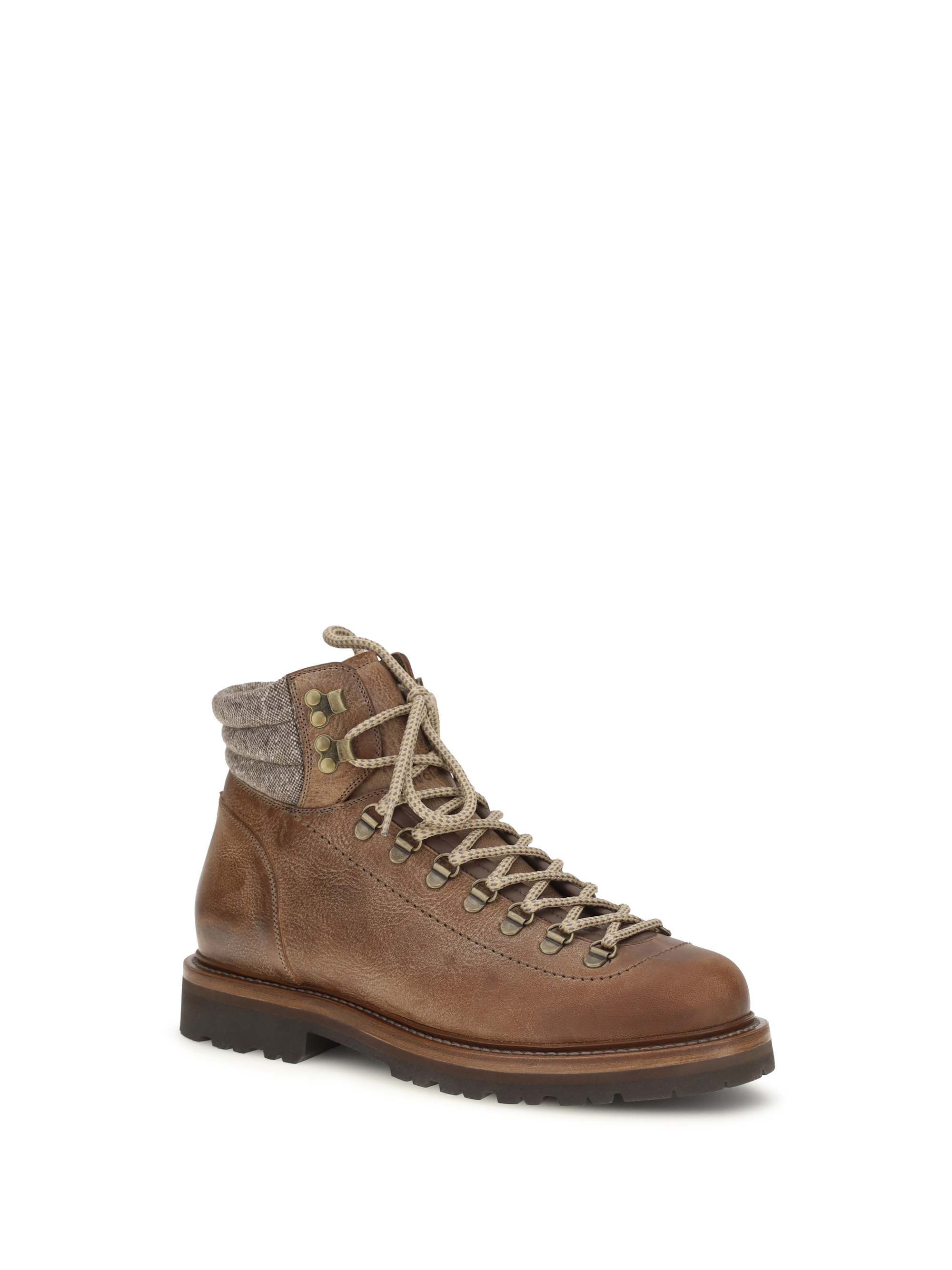 Mountain Boots in leather with wool and cashmere inserts