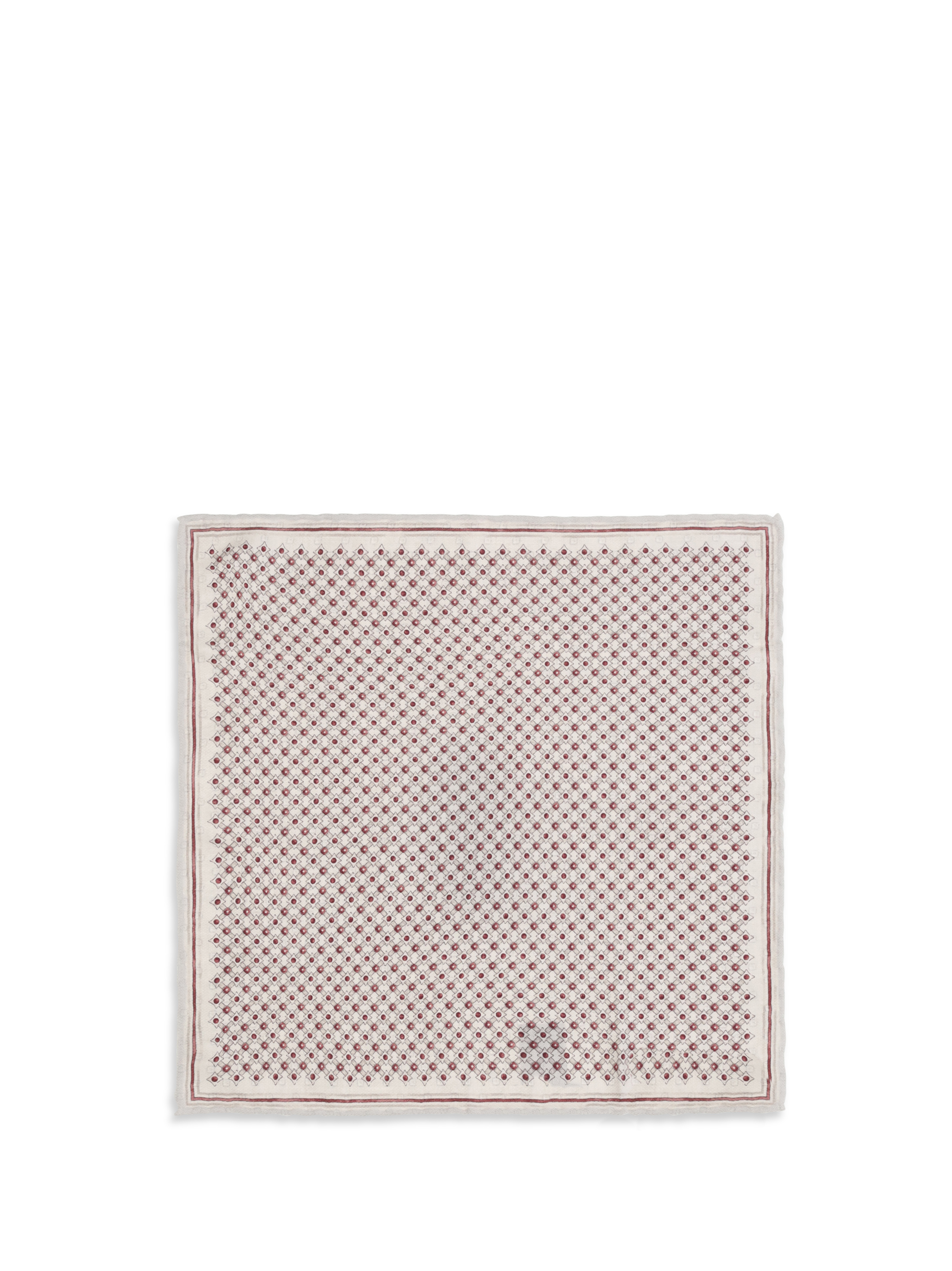 Silk Pochette with geometric pattern