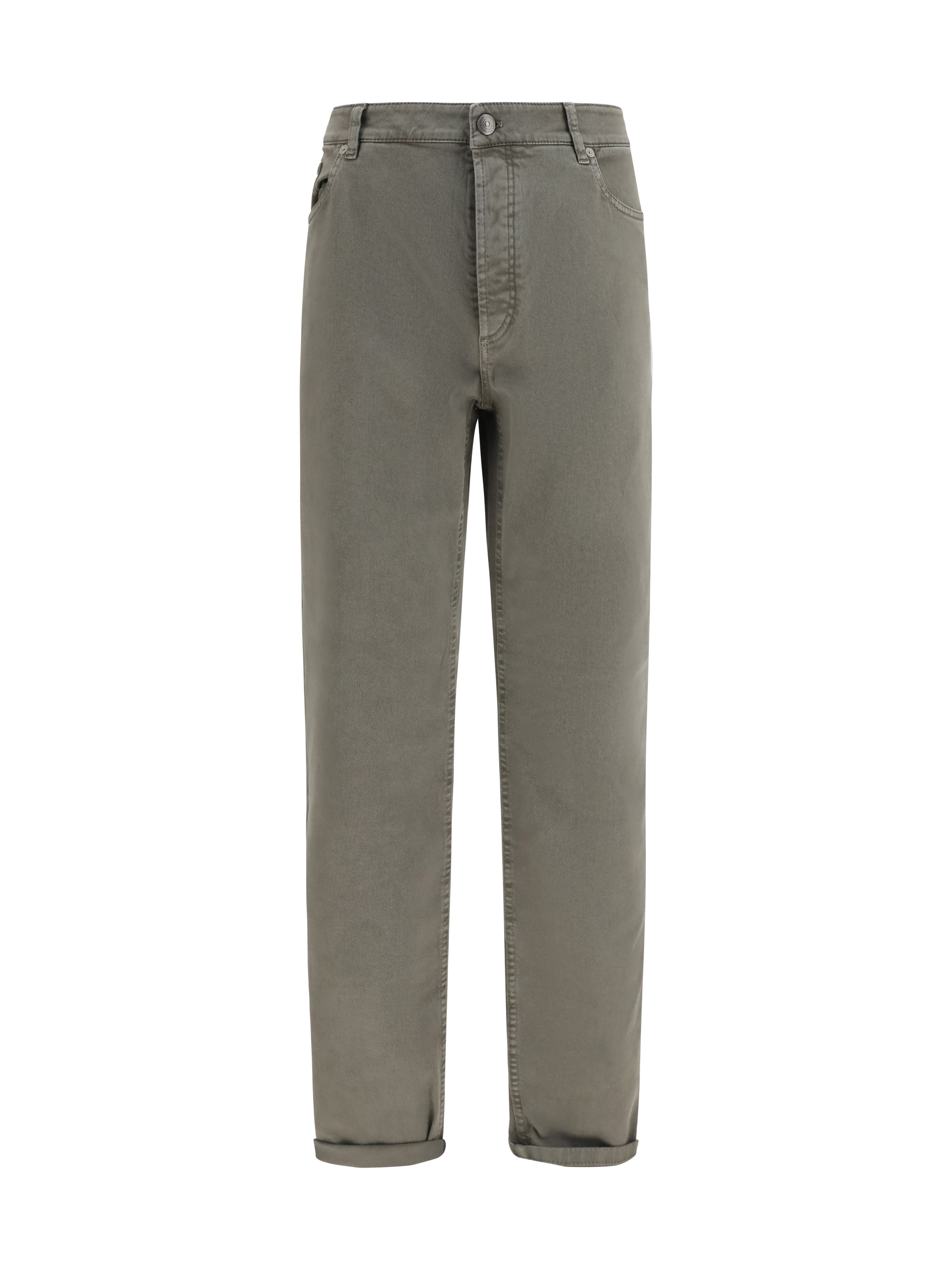 Jeans with turn-up hem