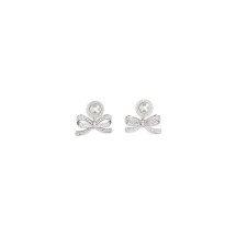 Pearl bow drop Earrings