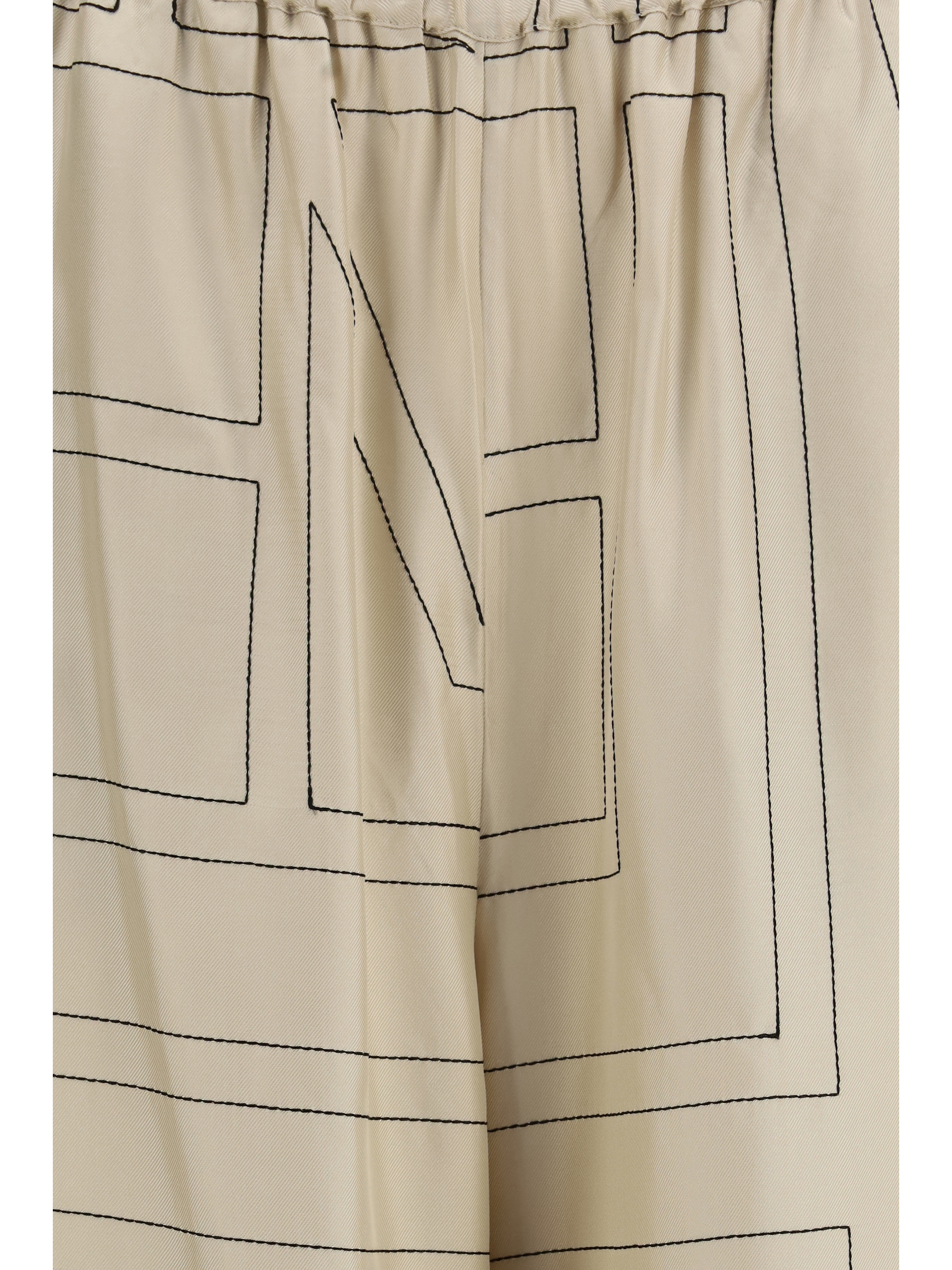 Silk monogram Pants