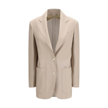 Single-breasted wool-blend Blazer
