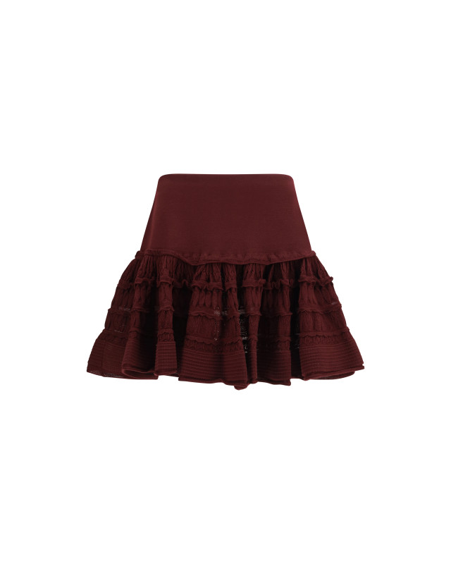 Wool crinoline ruffle mini Skirt