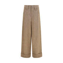 Tailored wool-blend Pants