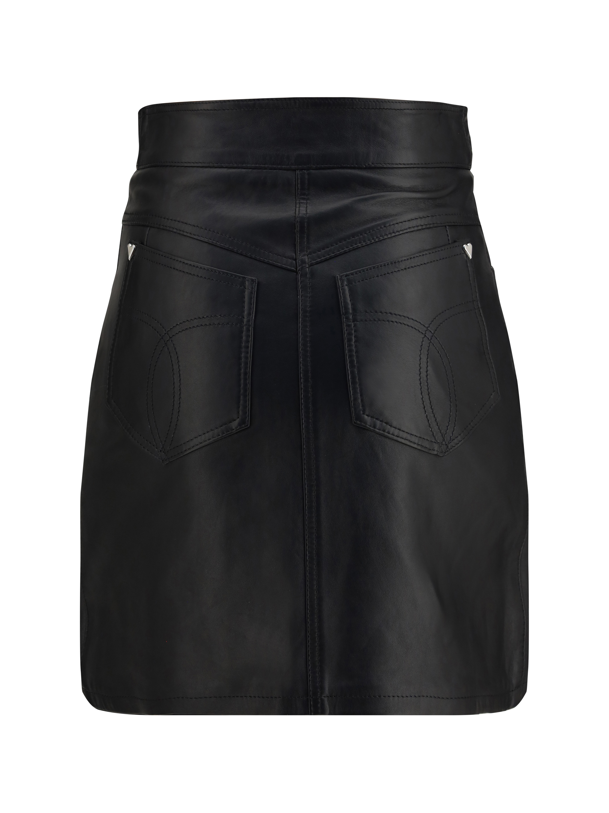 Leather mini Skirt with zip