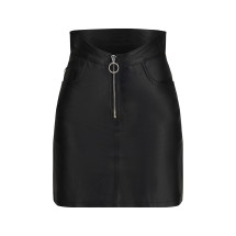 Leather mini Skirt with zip