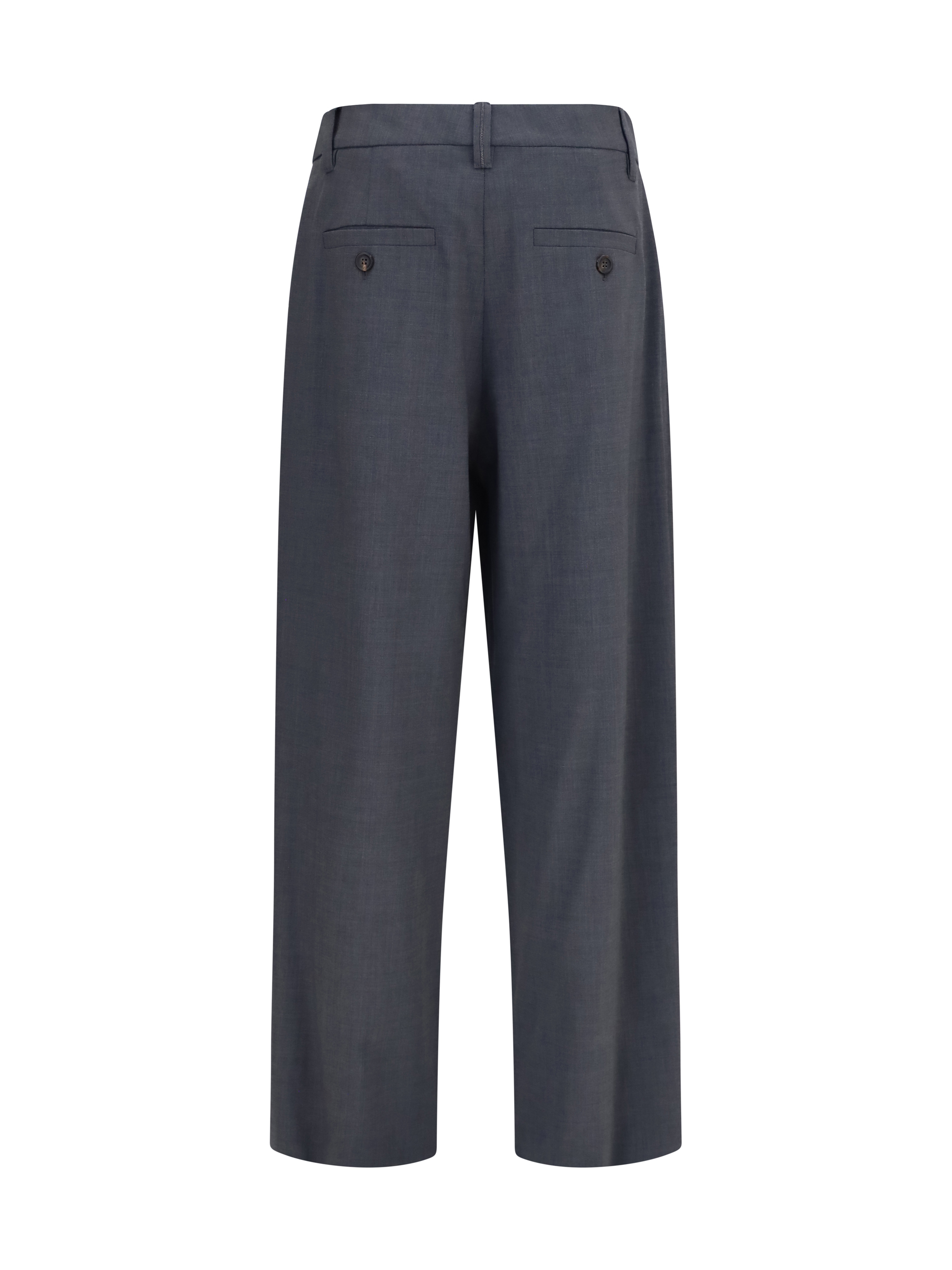 Tropical wool tailored Pants with Monili detail