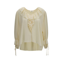 Ruffled V-Neck Shirt