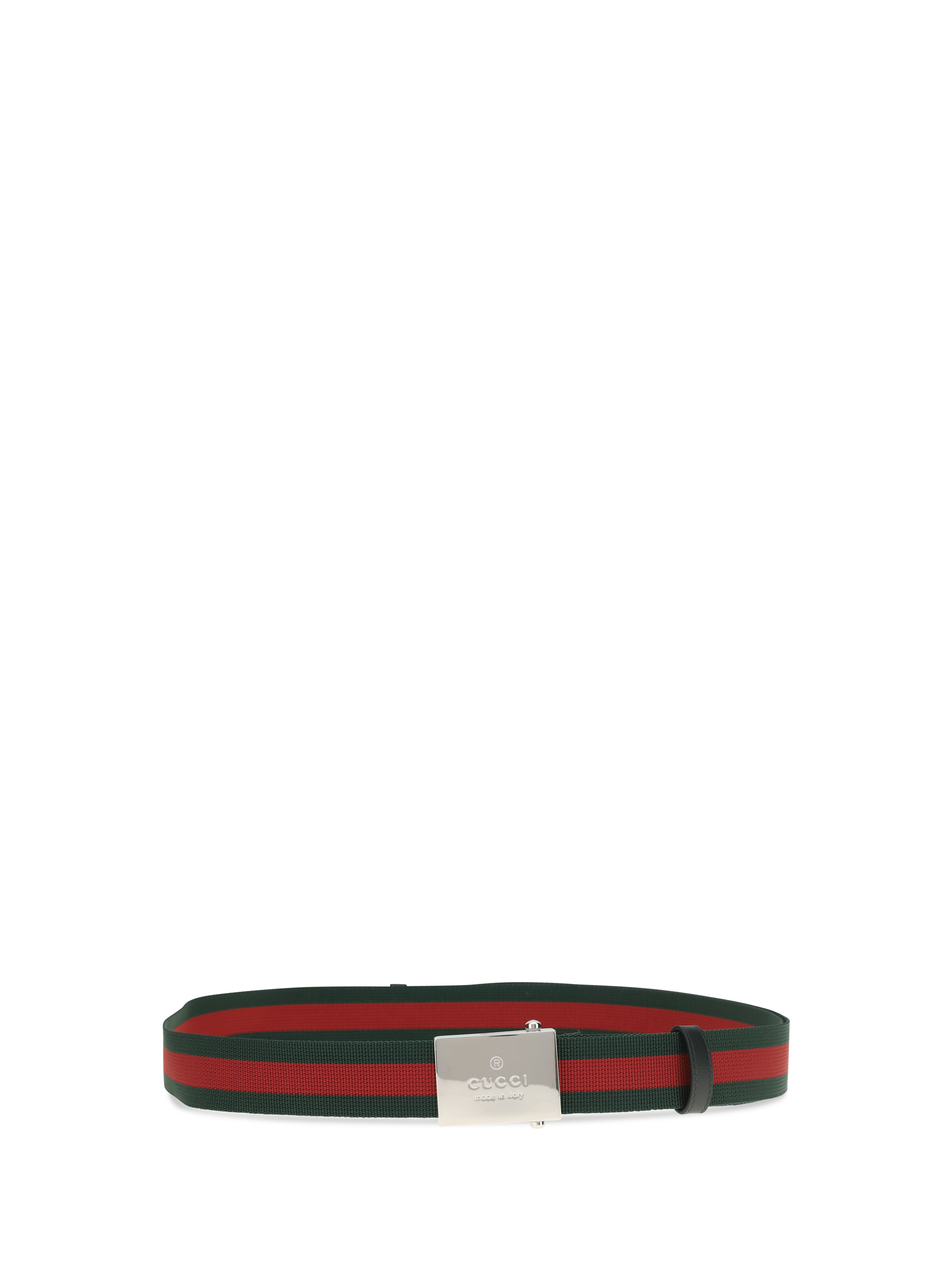 Web Ribbon Belt with rectangular buckle