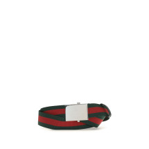 Web Ribbon Belt with rectangular buckle