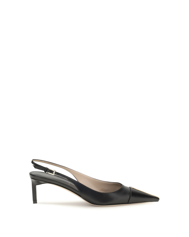 Leather Slingback Pumps