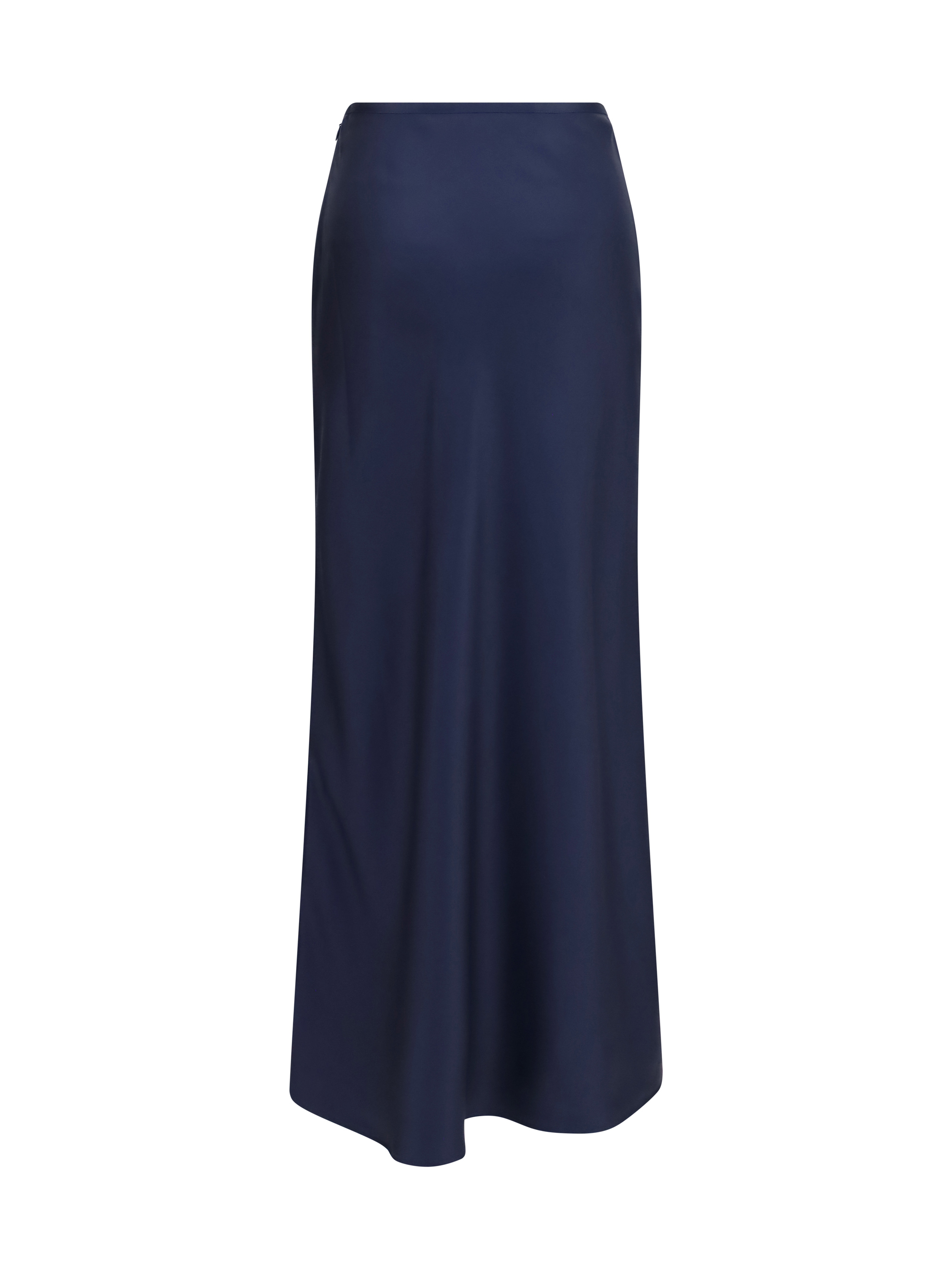 Silk twill A-line maxi Skirt