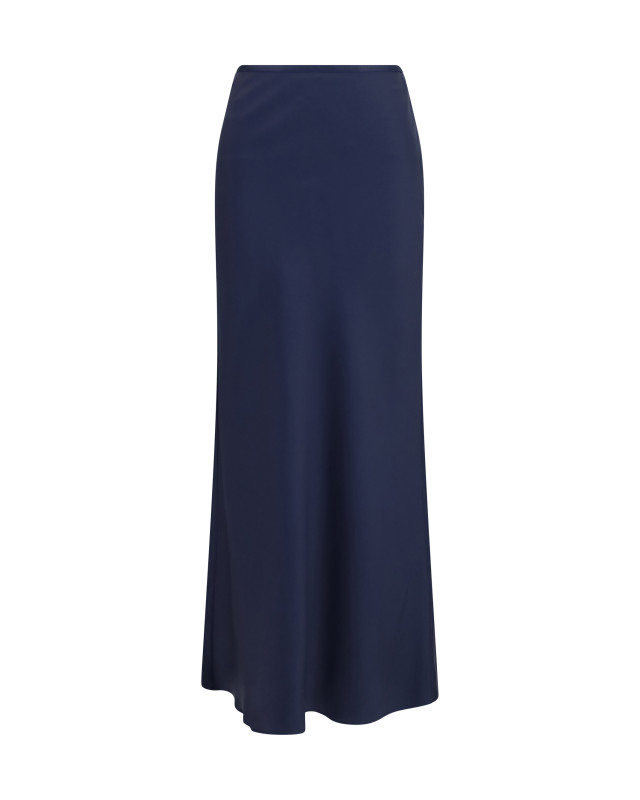 Silk twill A-line maxi Skirt