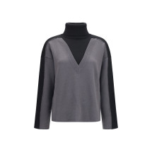 Two-tone high-neck Sweater