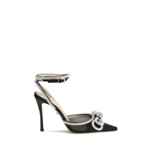 Double bow satin Pumps