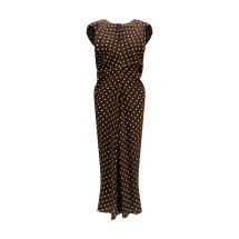 Printed polka dot crepe Dress
