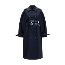 Double-breasted cotton Trench Coat with double belt