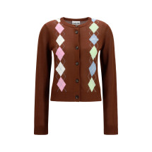 Diamond-pattern Cardigan