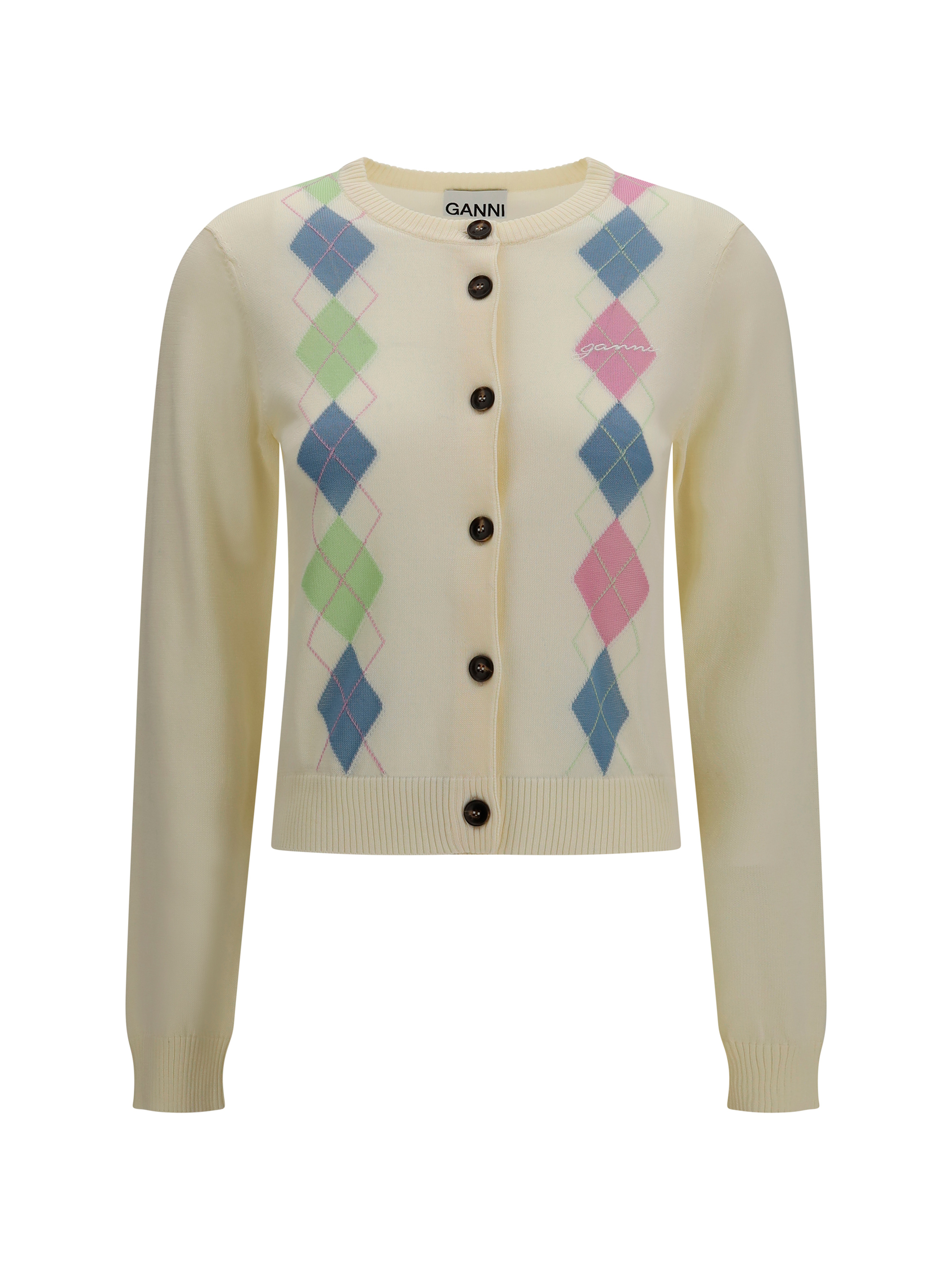 Diamond-pattern Cardigan