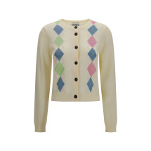 Diamond-pattern Cardigan