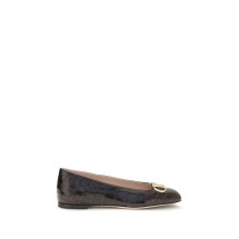 VLogo Signature croc-effect Ballerinas