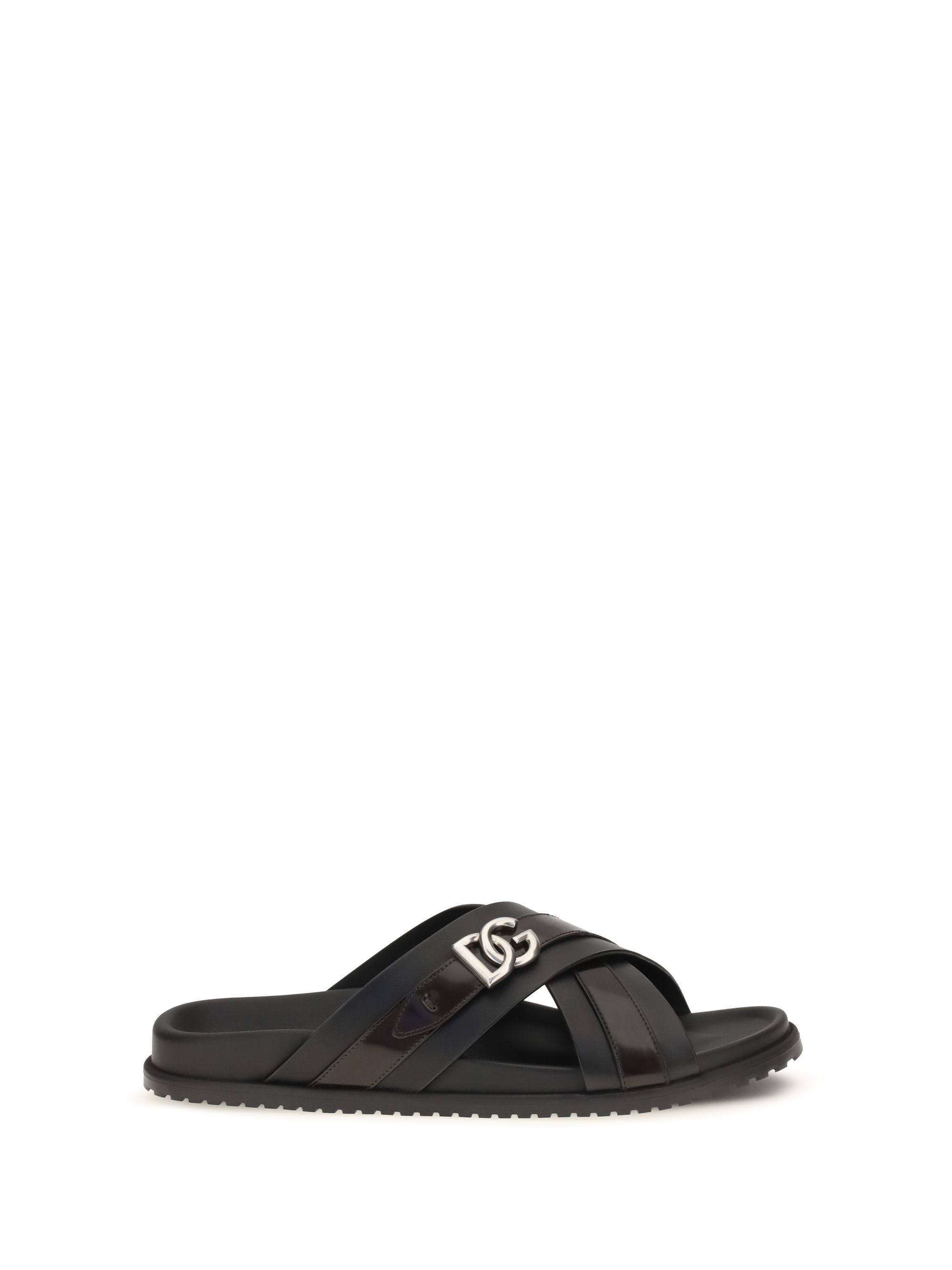 Smooth calf leather Slide Sandals