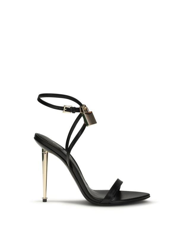 Padlock Pointy Naked heeled Sandals
