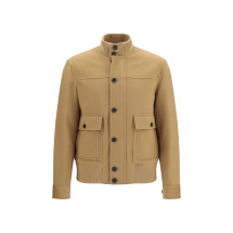 Buttoned Jacket with ribbed trims