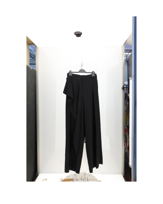 RUFFLE PANTA NERO