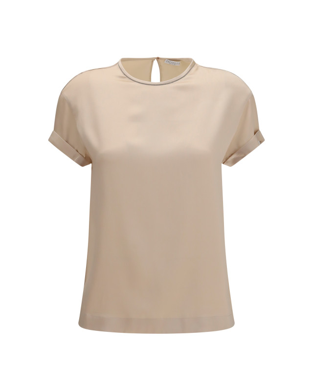 Silk Blouse with monili chain