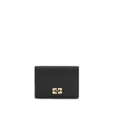 Ganni Bou Card Holder With Flap Grained