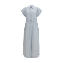 Long poplin chemisier Dress