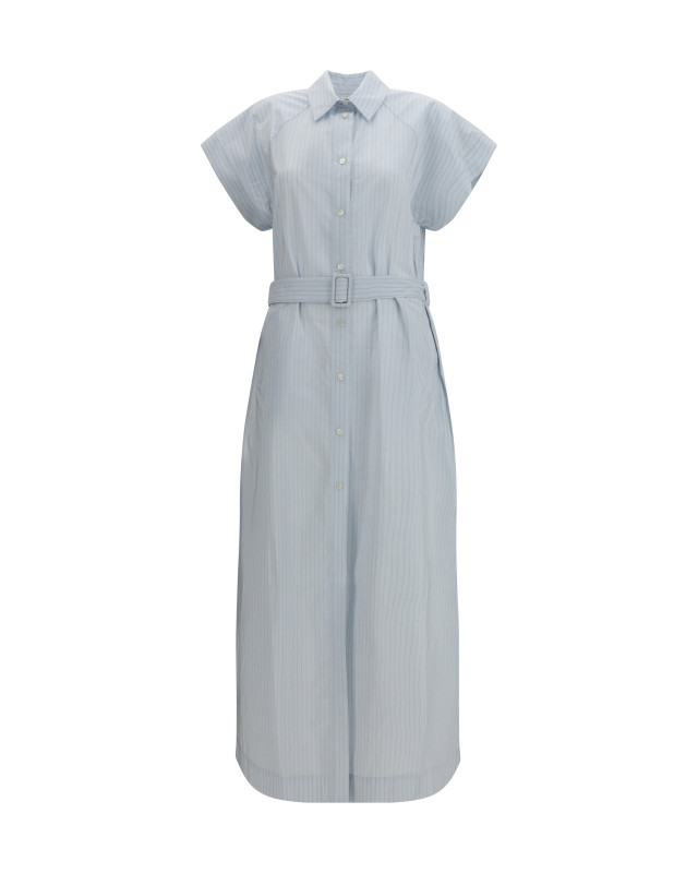 Long poplin chemisier Dress