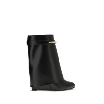 Leather Shark Ankle Boots