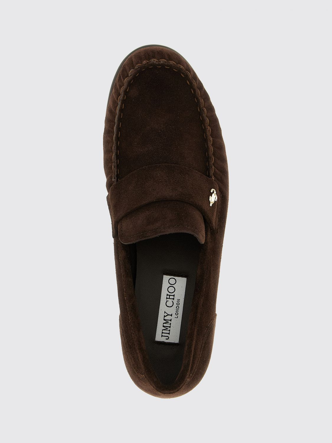 [Jimmy Choo] Loafer FW26 ELLISLOAFERFSUE CHOCOLATE