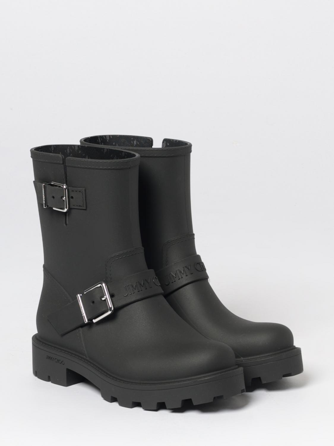 [Jimmy Choo] Boots SS26 BIKERRAINTPY BLACK