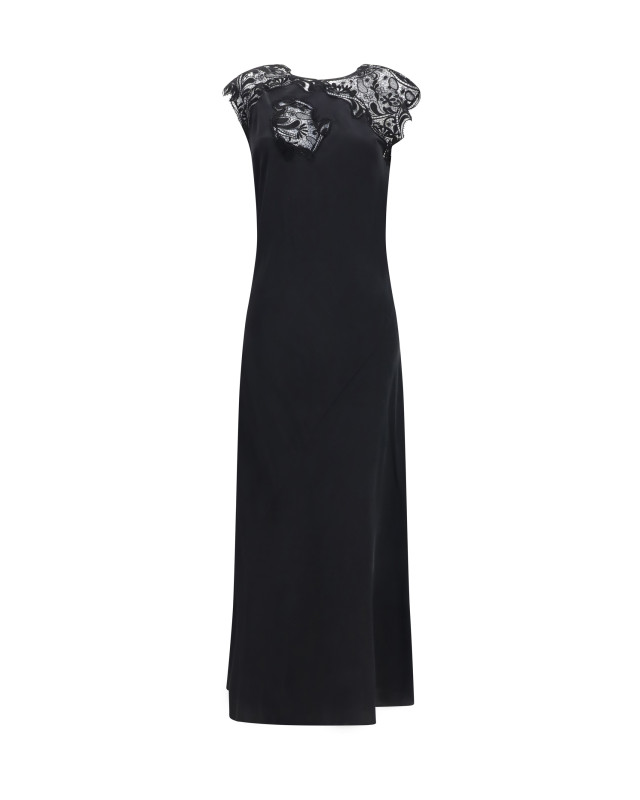 Silk Dress with lace