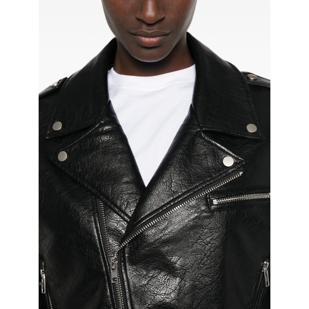 [THE FRANKIE SHOP] Leather Jacket FW26 DAPHNE  BLACK